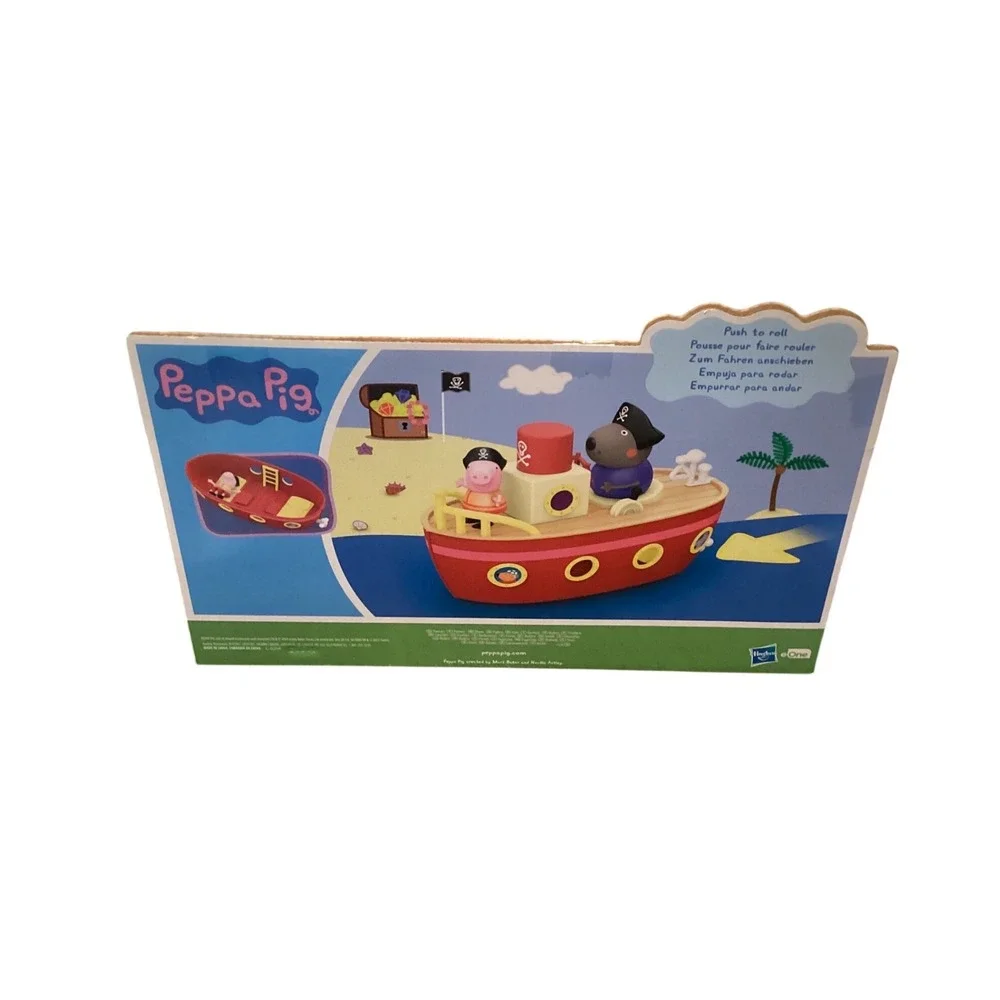 Peppa Pig Grandad Dog Pirate Ship Toy Playset with Peppa and Grandad Dog Figures
